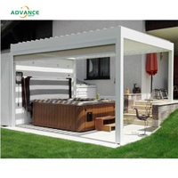 Pergola moderne en aluminium pour terrasse, divertissement extérieur, confortable, abri solaire en aluminium pour jardin ensoleillé et au bord de la piscine
