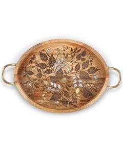 AESTHETIC FARMOUSE bandeja redonda de madera de Acacia para servir para cocina hogar u Hotel vajilla de estilo clásico para fiesta o ser de comida - Product Image 6