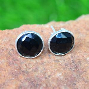 Classical Stud <b>Earrings</b> Jewelry For Women Silver Boho Style Jewelry 925 Sterling Silver Black Onyx Gemstone <b>Handmade</b> <b>Earrings</b> - Product Image 3