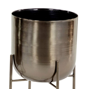 กระถางต้นไม้โลหะสไตล์อุตสาหกรรมแบบชนบทพร้อมการออกแบบคลาสสิกแบบแขวนอินเดีย - Product Image 4