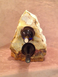 Onyx Wine Bottle Rack Sunrise Onyx Wine Bottle Holder Elegant Luxury Onyx Wine Storage <b>Display</b> Stand for Home Bar Kitchen - Product Image 2