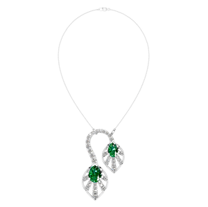 Collar de colgantes de moda para mujer de platino 950 con colgantes de Moissanite y corte de pera para aniversario - Product Image 1