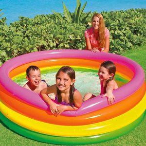 Intex 168x46 cm piscina per bambini con 4 anelli in PVC estate giochi d'acqua strutture di divertimento gonfiabili - Product Image 3