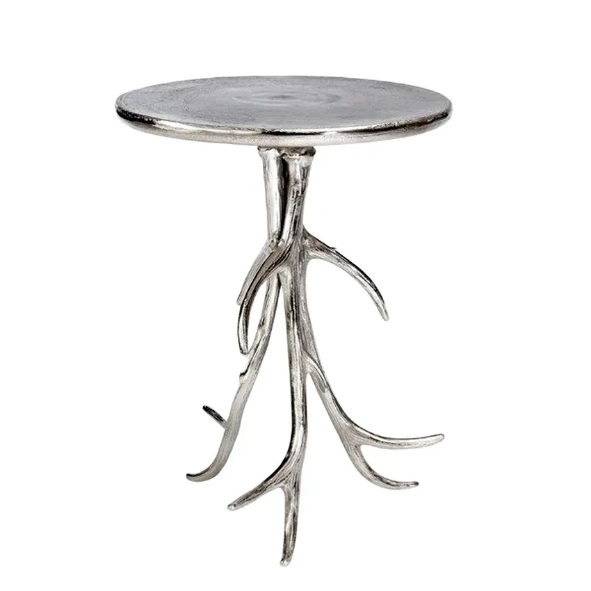 Table d'appoint de réfrigérateur avec tige métallique en aluminium, table de salle à manger avec deux tables d'ordinateur en métal