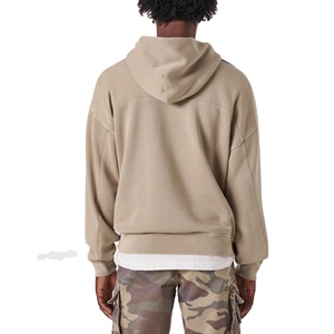 Pull à capuche surdimensionné pour homme, en tissu polaire français, en éponge/coton, épais, Streetwear, à la mode, vente en gros - Product Image 3