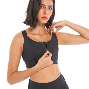 2025 Sujetador deportivo para mujer hecho a medida de fabricante superior de secado rápido cómodo Fitness Wear Logo frontal posición cremallera transpirable - Product Image 6