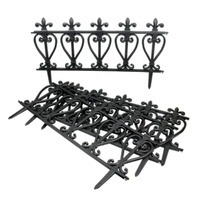 Clôture de jardin en plastique de type carré Jack Worth - Bordure écologique noire/blanche