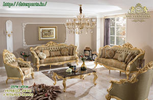 ชุดโซฟาดีไซน์โรโคโคสีขาวทองแบบราชวงศ์ ดีไซน์รัสเซีย ชุดเฟอร์นิเจอร์ห้องนั่งเล่นสุดหรู สไตล์ฝรั่งเศส ชุดโซฟาห้องรับแขก 5 ที่นั่ง - Product Image 5