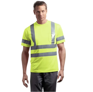 Polo haute visibilité de grande taille Nouveau col montant Réflecteur de sécurité Chemises de travail Couleur personnalisée Hiver Polo hautement réflecteur T Shirt - Product Image 1