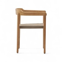 Chaises de jardin modernes en teck massif-Mobilier de salle à manger d'extérieur pour restaurants et hospitalité Chaise de patio empilable, imperméable et durable