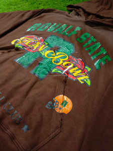 Sweat à capuche Boxy vintage personnalisé pour hommes 100% coton 500gsm tissu brodé DTG numérique à lavage à l'acide à ourlet vieilli d'automne - Product Image 3