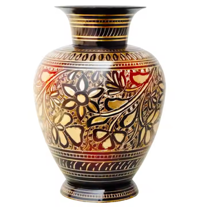 Florero de oro de latón metálico, obra de arte perfecta para la decoración del hogar y dotada por decor Impex - Product Image 4