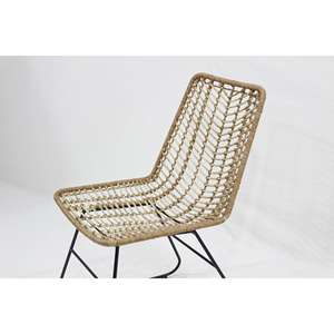 Comhome-Chaise longue en rotin en plastique durable avec coussins profonds et caractéristiques assorties pour une relaxation de qualité supérieure - Product Image 6