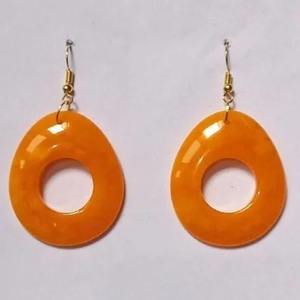 Boucles d'oreilles classiques en résine avec perles et diamants ovale carré Triangle fleur résine boucle d'oreille lune fruits formes pour mariages - Product Image 2