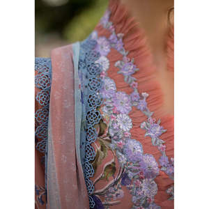 SOBIA NAZIR Collection 3 pièces en mousseline de soie Printemps KARANDI Chemise imprimée brodée Dupatta Pantalon-BIC-2565 - Product Image 6