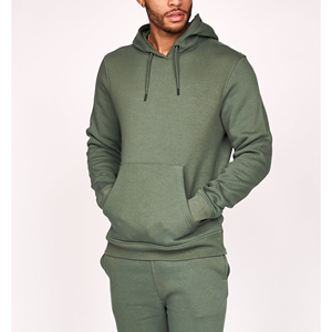 Conjunto Deportivo Informal Unisex Personalizado de Otoño, Ligero, 100% Algodón, Absorbente de Sudor, Sudadera con Capucha y Logotipo, Pantalones de Dos Piezas - Product Image 3