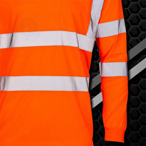 Camiseta DE SEGURIDAD reflectante de algodón 100% de alta visibilidad de alta resistencia tipo R Clase 3 mangas largas disponibles en varios tamaños - Product Image 6