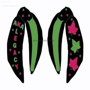 Bandeau large noué à la main perlé Gameday Design pour femmes et filles bandes de cheveux de fête de Football d'équipe de sport - Product Image 5