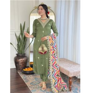 Magnifique ensemble Kurti embelli pour femmes avec détails fantaisie pour femmes idéal pour les événements occasionnels pour la vente à l'exportation - Product Image 1