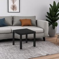 Table d'appoint carrée classique Parsons 1-Pack, finition noire pour un look élégant et accueillant