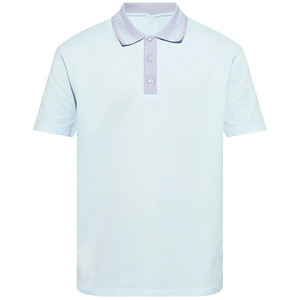 เสื้อโปโลผ้าฝ้ายเมอร์เซไรซ์ระบายอากาศและใส่สบายสไตล์กอล์ฟสีพื้นลำลองแบบกำหนดเอง100% - Product Image 1