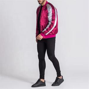 Blouson de baseball personnalisé pour hommes Blouson universitaire en satin brodé universitaire personnalisé pour hommes - Product Image 2