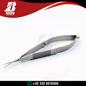 Tijeras de Capsulotomía Micro Vannas, Hojas Finas Rectas y Curvas de Acero Inoxidable, Reutilizables, Herramientas Oftálmicas para Microcirugía Estética - Product Image 2