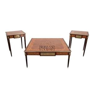 Juego de Mesa de Madera Clásico de Lujo con Incrustaciones - Product Image 1