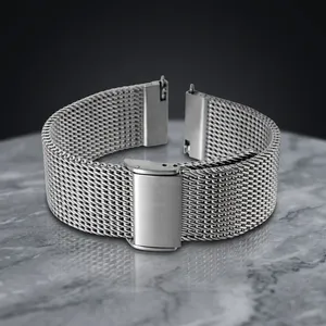 Luxury Unisex WD024 Stainless Steel Smartwatch Band Stainless Steel Buckle Soft Adjustable <b>Watch</b> Strap <b>Watch</b> Bands <b>Watch</b> Part - Product Image 5