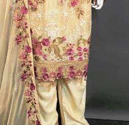 Diseñador moderno sin coser bordado a mano hermosos trajes de seda caros para mujeres moda india-estilo tradicional hacia adelante para - Product Image 3