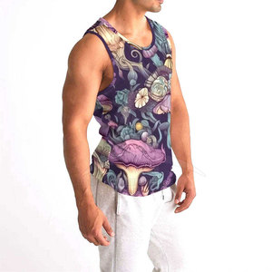 Camiseta sin Mangas de Punto Casual y Moderna para Hombre, Sublimada, de Alta Calidad, 100% Algodón, Transpirable y de Secado Rápido - Product Image 2