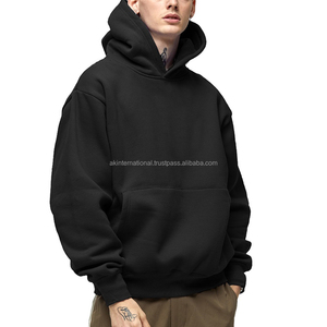 Sudadera con capucha para mujer SARAN de felpa francesa con forro, color marrón, básica, 100% algodón, gruesa, de alta calidad, extragrande, 400 g/m² - Product Image 5