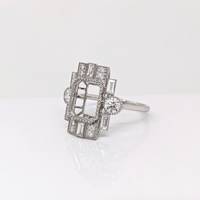 Bague de mariage en argent sterling 925 massif, style Art Déco, écologique, de haute qualité, faite à la main, plaquée or, taille émeraude 10x8mm, bijoux