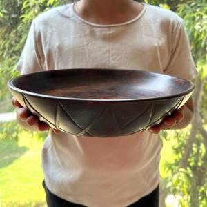 Cuenco de madera moderno de mediados de siglo para ensaladas o frutas, regalo de inauguración de la casa para la familia, ensaladera hecha a mano, regalo - Product Image 3