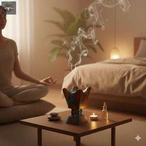 Moderno Acacia madera resina epoxi aromático Bakhoor quemador incienso titular hecho a mano religioso cilantro para uso doméstico y comercial - Product Image 3