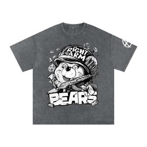 Camisetas de mezclilla lisas para estampado DTG, estilo streetwear, tallas grandes, ropa para hombre, camiseta con lavado ácido, camisetas vintage personalizadas para hombre - Product Image 1