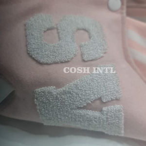 Chaqueta de béisbol corta personalizada para mujer, Top corto con chenilla bordada, proveedor de parches, fabricante de Pakistán - Product Image 6