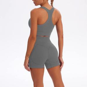 Nouveaux ensembles de shorts de yoga pour femmes, extensibles dans quatre directions, sur mesure, vente en gros, ensembles de sport confortables, leggings - Product Image 2