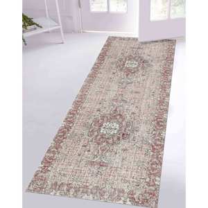 Alfombra Turca Gris y Colorida: Decoración para Pasillo, Salón, Alfombra Interior, con Pelo Suave - Product Image 4