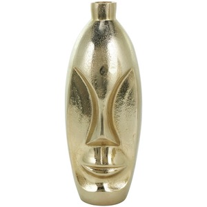 Vase en métal doré, vase sculptural abstrait pour les maisons de luxe, étagère de salon, décoration et accent artistique d'intérieur en provenance d'Inde - Product Image 1