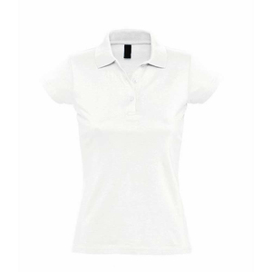 La última camiseta de Polo de manga corta estilo casual transpirable y cómodo diseño en blanco con impresión sublimada al por mayor para mujeres - Product Image 3