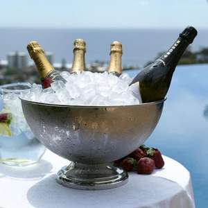 Elegante cubo de hielo de acero inoxidable con almacenamiento de pinzas integrado y lo que lo hace conveniente para servir hielo - Product Image 5