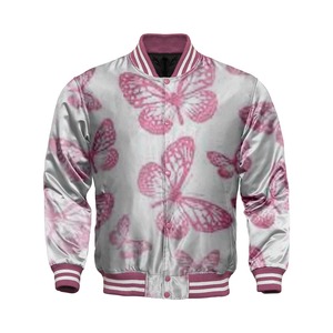 Custom Men's Spring Waterproof Windproof Eco-Friendly Reversible Bomber Jacket 100% <b>Polyester</b> Shell <b>Wool</b> Blend <b>Fabric</b> Stand - Product Image 1