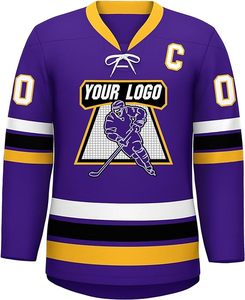 Dernier modèle de maillot d'uniforme de hockey sur glace 5Xl grande taille avec broderie personnalisée par sublimation - Product Image 4