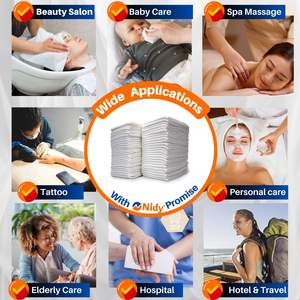 NIDY Disposable <b>Towels</b> Hygienic Absorbent for Personal Hygiene Daily Care Travel Salon Spa Wellness-Beauty Personal Care - Product Image 2