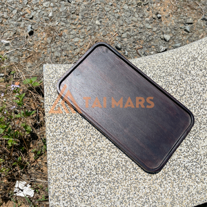 Vente en gros de plateaux à fruits rectangulaires en noyer design moderne 30x16cm plateaux de rangement créatifs multifonctionnels en bois d'acacia et bambou - Product Image 4