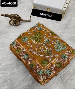 เสื้อเบลาส์กระจกทำงานส่าหรีเจ้าสาวแบบมือสีแดงคู่ดีไซน์ตาข่ายใส่ทำงานด้วยมือเสื้อผ้าอินเดียแบบดั้งเดิม - Product Image 1