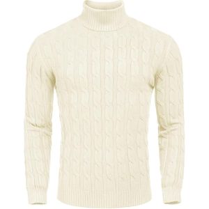 Haute qualité hommes à manches longues hiver chaud tricots haut anti-rides caractéristique polyester pull - Product Image 1