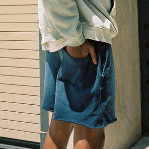 Short délavé au soleil de qualité supérieure Short de jogging lourd Vintage Distressed streetwear Short délavé à l'acide pour homme - Product Image 4