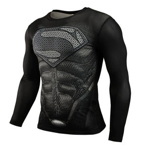 La mejor calidad Plain Mma Rash Guard Manga larga Rush Guard para hombres Sublimación personalizada Manga completa Rash Guard - Product Image 1